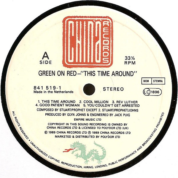 Green On Red - This Time Around | China Records (841 519-1) - 2