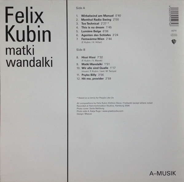 Felix Kubin - Matki Wandalki | A-Musik (A27V) - 2