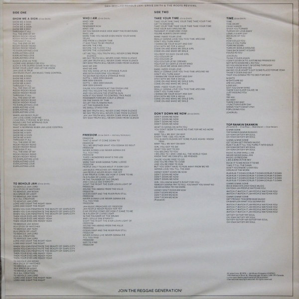 Ernie Smith  &  The Roots Revival - To Behold Jah [Vinyl] | Generation Records (GEN-3011) - 4