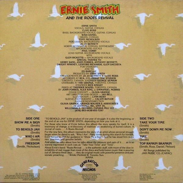 Ernie Smith  &  The Roots Revival - To Behold Jah [Vinyl] | Generation Records (GEN-3011) - 2