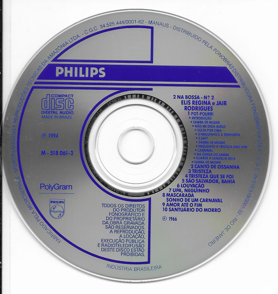 Elis Regina & Jair Rodrigues - Dois Na Bossa Número 2 | Philips (518 061-2) - 2