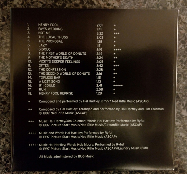 Hal Hartley - Henry Fool (Original Soundtrack) | Echostatic (ECHO 105) - 3
