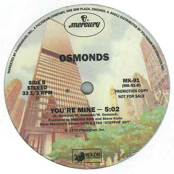 The Osmonds - I, I, I / You're Mine | Mercury (MK-91)