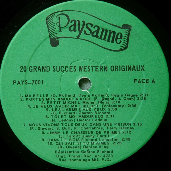 Various - 20 Grands Succès Western Originaux | Paysanne (PAYS-7001) - 3 Various - 20 Grands Succès Western Originaux | Paysanne (PAYS-7001) - 3