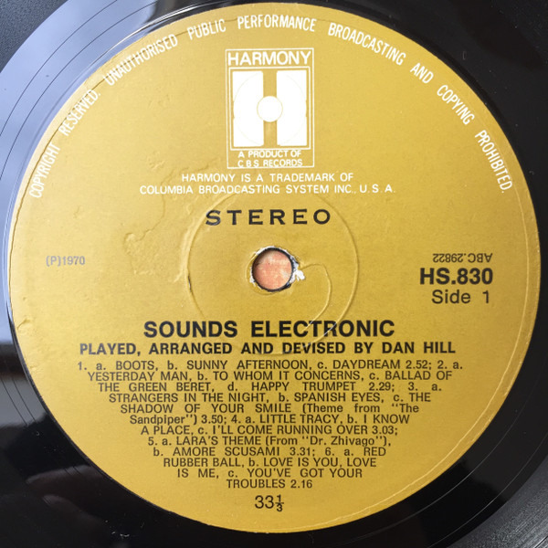 Dan Hill - 66/33 Sounds Electronic | Harmony (HS 830) - 3
