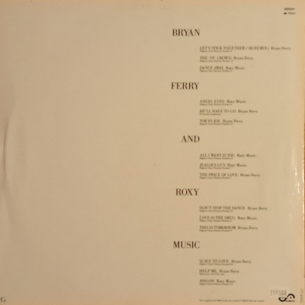 Bryan Ferry And Roxy Music - Bryan Ferry - The Ultimate Collection With Roxy Music | EG (605501) - 2