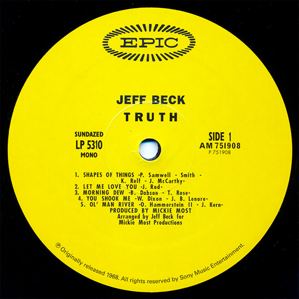 Jeff Beck - Truth | Sundazed Music (LP 5310) - 3 Jeff Beck - Truth | Sundazed Music (LP 5310) - 3