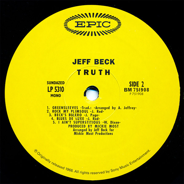 Jeff Beck - Truth | Sundazed Music (LP 5310) - 4 Jeff Beck - Truth | Sundazed Music (LP 5310) - 4