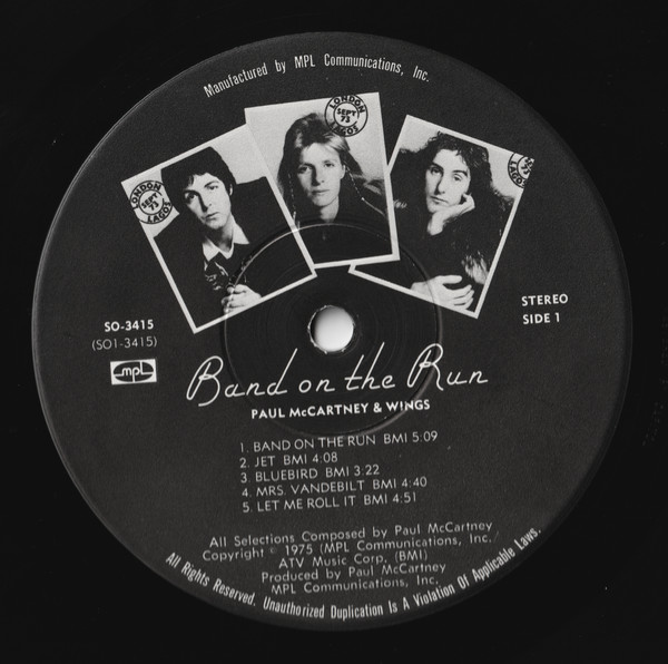Wings - Band On The Run | MPL (SO-3415) - 2
