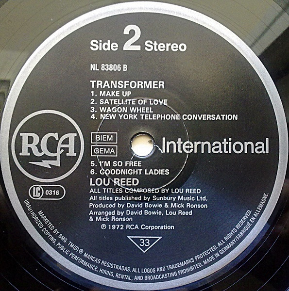 Lou Reed - Transformer | RCA International (NL 83806) - 4