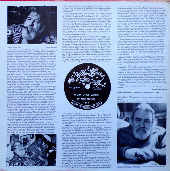 Doc Pomus - Send For The Doctor (The Early Years 1944-55) | "Whiskey, Women, And ..." (KM-700) - 2 Doc Pomus - Send For The Doctor (The Early Years 1944-55) | "Whiskey, Women, And ..." (KM-700) - 2