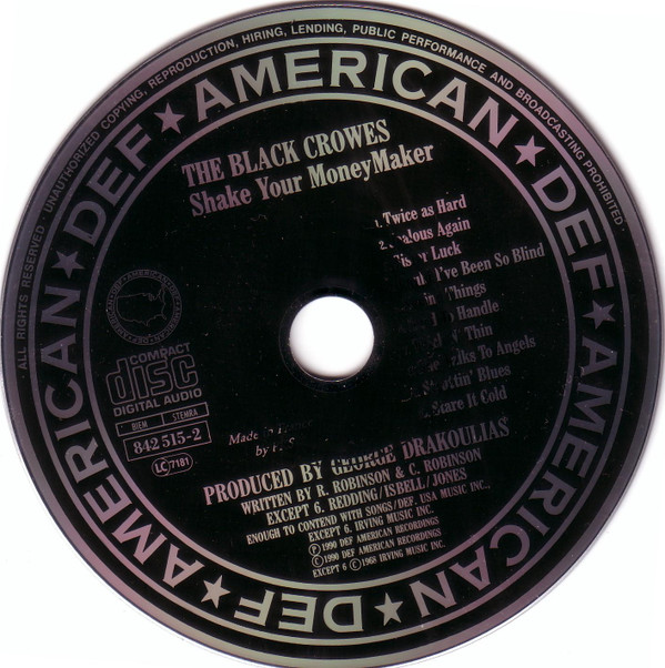 The Black Crowes - Shake Your Money Maker | Def American Recordings (842 515-2) - 2