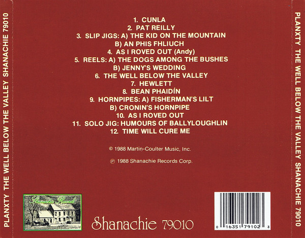Planxty - The Well Below The Valley CD | Shanachie (Shanachie-79010) - 2