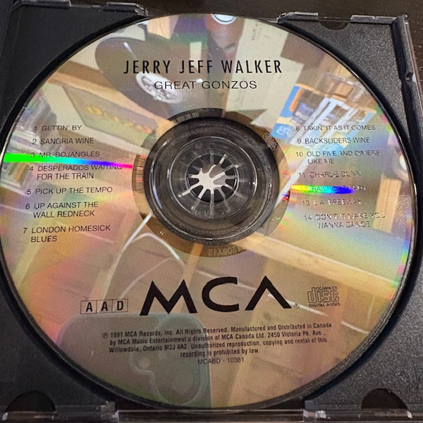 Jerry Jeff Walker - Great Gonzos | MCA Records (MCABD-10381) - 3