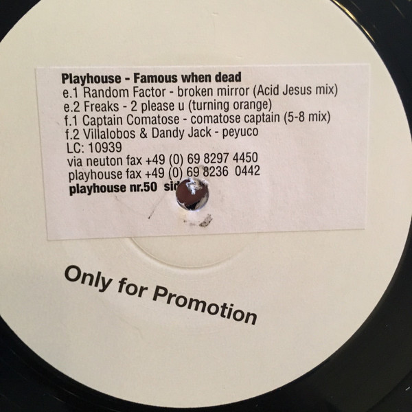 Various - Famous When Dead | Playhouse (PLAY050) - 4