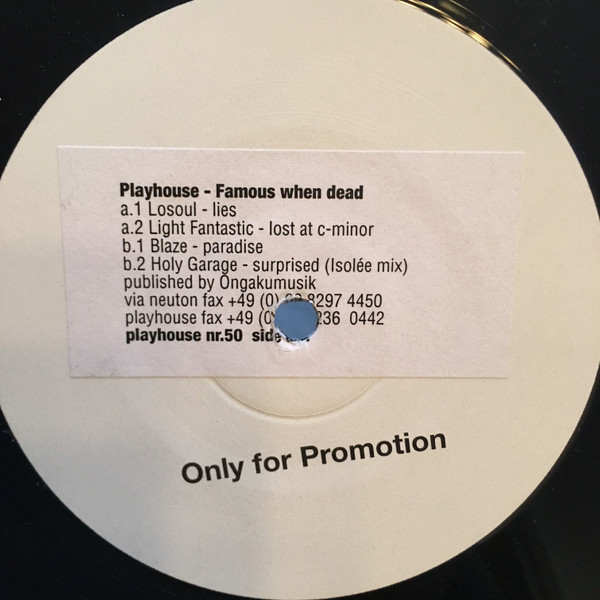 Various - Famous When Dead | Playhouse (PLAY050) - 2