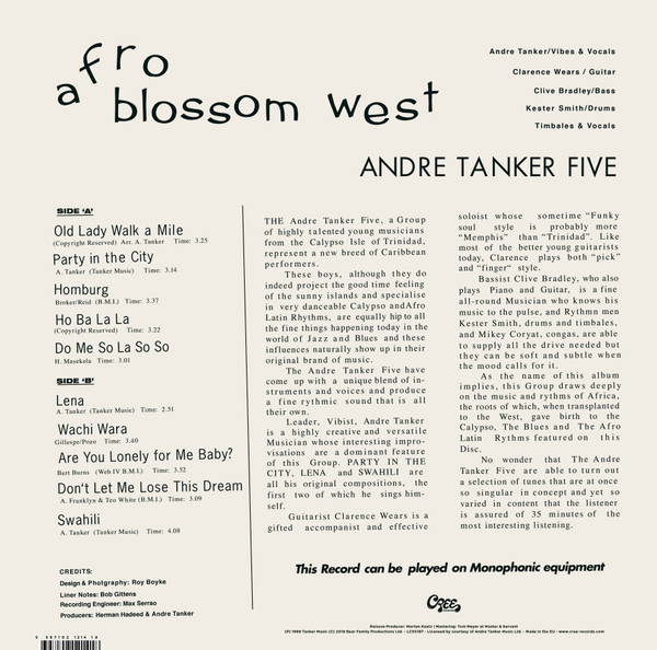 The Andre Tanker Five - Afro Blossom West | Cree Records (CLP 1214) - 2 The Andre Tanker Five - Afro Blossom West | Cree Records (CLP 1214) - 2
