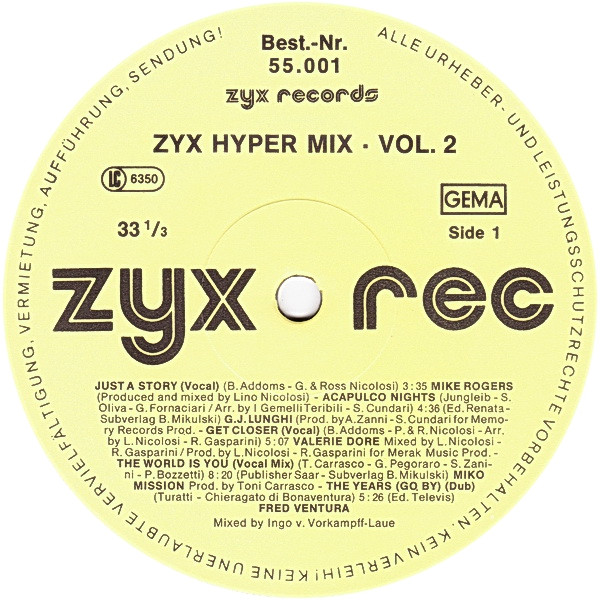 Various - ZYX Hyper Mix Vol. 2 | ZYX Records (ZYX 55001) - 2