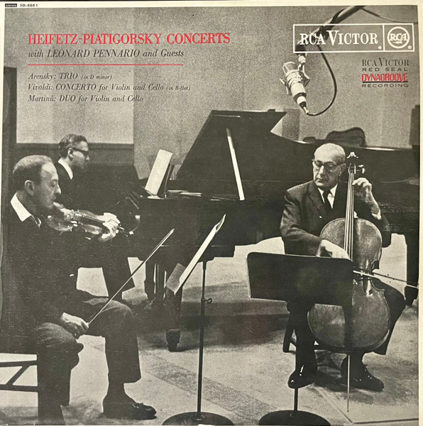 Jascha Heifetz - Gregor Piatigorsky , Leonard Pennario , Anton Stepanovich Arensky , Antonio Vivaldi , Bohuslav Martinů - Heifetz-Piatigorsky Concerts with Leonard Pennario and Guests | RCA Victor (SB-6661) - main