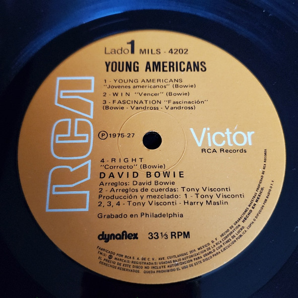David Bowie - Young Americans (Mexican 1975 Release) [Vinyl] | RCA Victor (MILS-4202) - 3