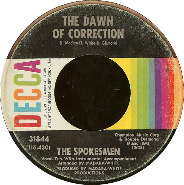 The Spokesmen - The Dawn Of Correction | Decca (31844) - main