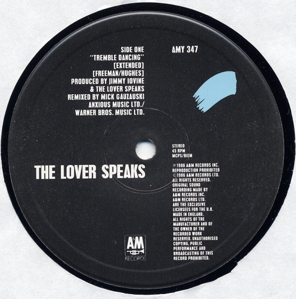 The Lover Speaks - Tremble Dancing | A&M Records (AMY 347)