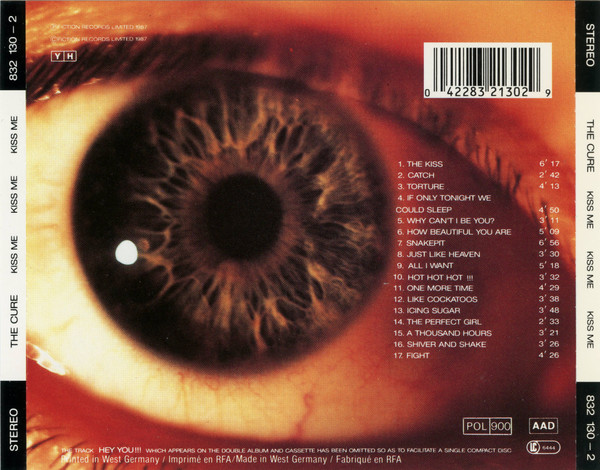 The Cure - Kiss Me Kiss Me Kiss Me | Fiction Records (832 130-2) - 2