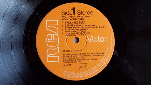 George McCrae - Rock Your Baby | RCA Victor (KPL1-0501) - 3