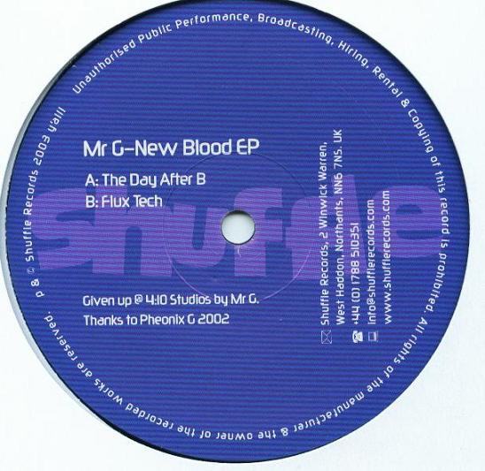 Mr. G - New Blood EP | Shuffle Records (SHUFF01)