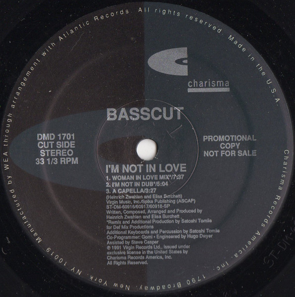 Basscut - I'm Not In Love | Charisma (DMD 1701)