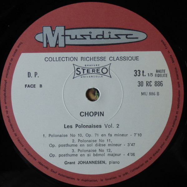 Frédéric Chopin , Grant Johannesen - Les Polonaises, Volume 2 | Musidisc (30 RC 886) - 4