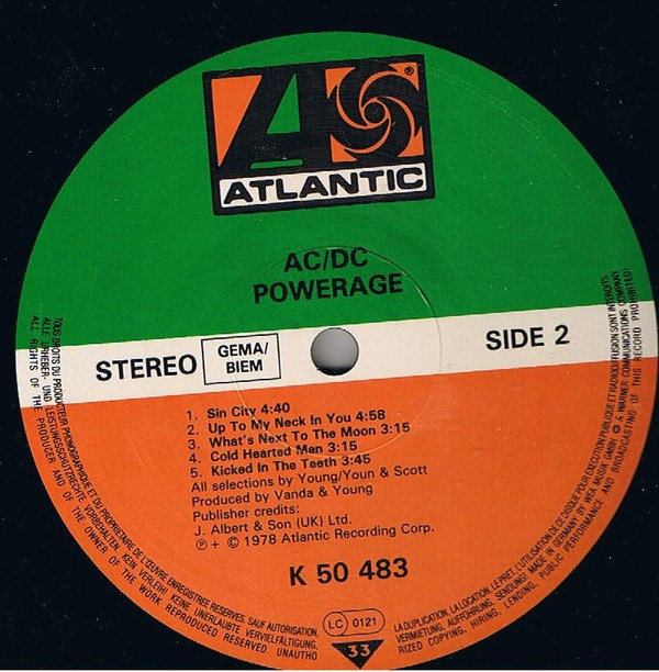 AC/DC - Powerage | Atlantic (K 50 483) - 3