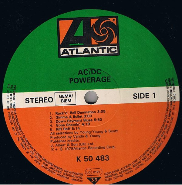 AC/DC - Powerage | Atlantic (K 50 483) - 2