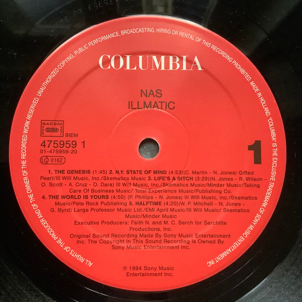 Nas - Illmatic | Columbia (475959 1) - 3 Nas - Illmatic | Columbia (475959 1) - 3