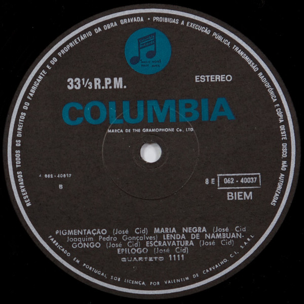 Quarteto 1111 - Quarteto 1111 | Columbia (8E 062 40037) - 4