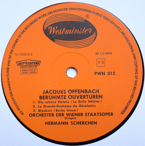 Jacques Offenbach - Berühmte Ouvertüren | Westminster (PWN 312) - 4 Jacques Offenbach - Berühmte Ouvertüren | Westminster (PWN 312) - 4