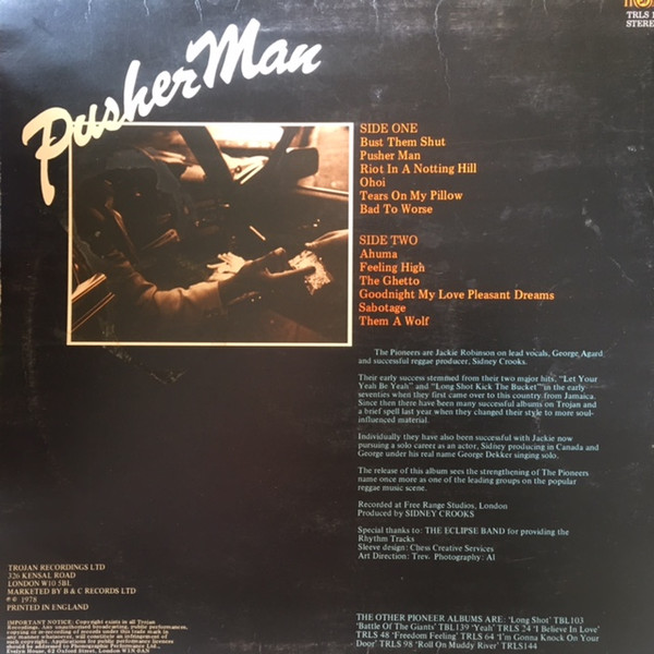 The Pioneers - Pusher Man | Trojan Records (TRLS 156) - 2 The Pioneers - Pusher Man | Trojan Records (TRLS 156) - 2