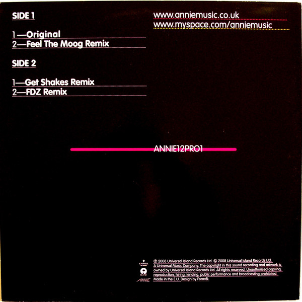 Annie - I Know UR Girlfriend Hates Me (Remixes) | Island Records (ANNIE12PRO1) - 2