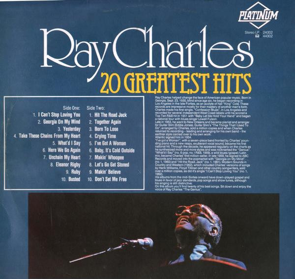 Ray Charles - 20 Greatest Hits | Platinum (24002) - 4