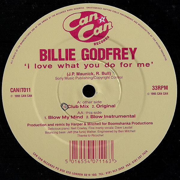Billie Godfrey - I Love What You Do For Me | Cancan (CANIT011) - main