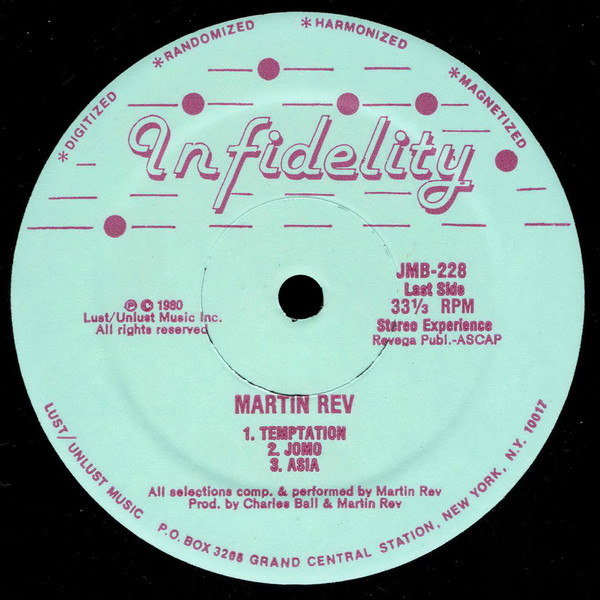Martin Rev - Martin Rev | Infidelity (JMB-228) - 4 Martin Rev - Martin Rev | Infidelity (JMB-228) - 4