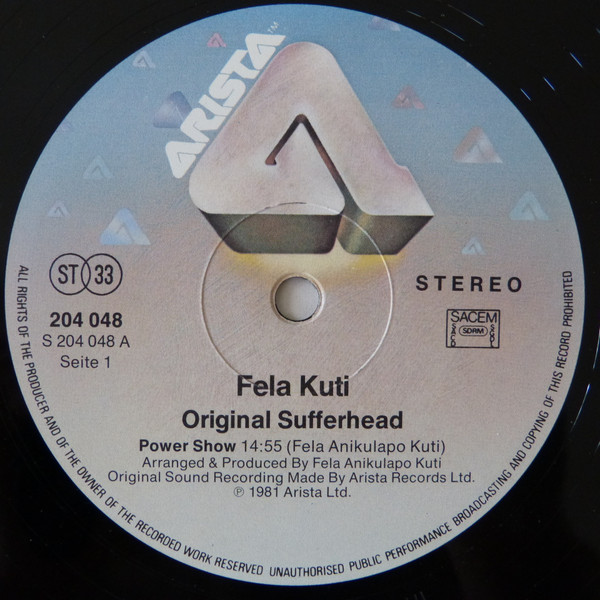 Fela Kuti - Original Sufferhead | Arista (204 048) - 2