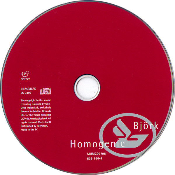 Björk - Homogenic | Mother Records (MUMCD9706) - 3