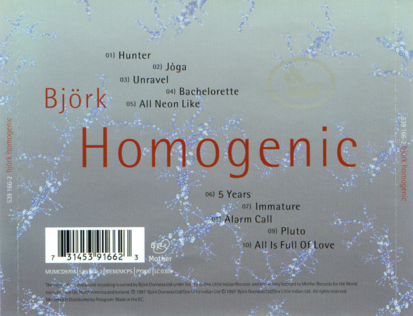Björk - Homogenic | Mother Records (MUMCD9706) - 2