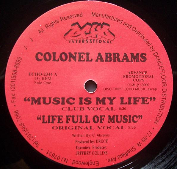 Colonel Abrams - Music Is My Life | Echo International (ECHO 2344) - main Colonel Abrams - Music Is My Life | Echo International (ECHO 2344) - main