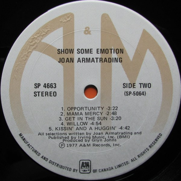 Joan Armatrading - Show Some Emotion | A&M Records (SP 4663) - 4 Joan Armatrading - Show Some Emotion | A&M Records (SP 4663) - 4