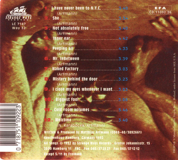 M. Arfmann & The Naked Factory - Inner Ear | Strange Ways Records (WAY 32) - 2
