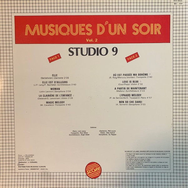 Studio 9 - Musiques D'un Soir Vol. 2 | Score (SCO 8925) - 2