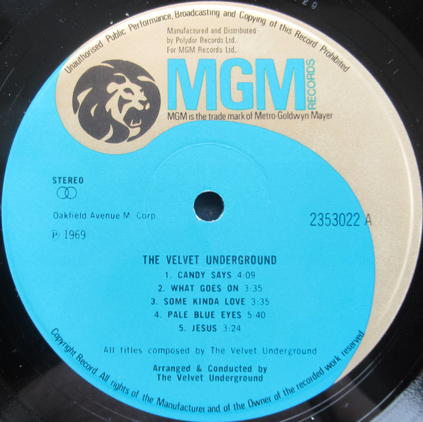 The Velvet Underground - The Velvet Underground | MGM Records (2353 022) - 3 The Velvet Underground - The Velvet Underground | MGM Records (2353 022) - 3