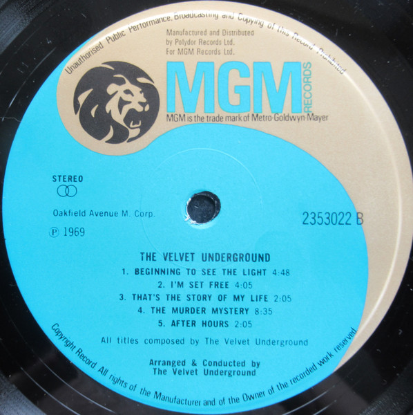 The Velvet Underground - The Velvet Underground | MGM Records (2353 022) - 4 The Velvet Underground - The Velvet Underground | MGM Records (2353 022) - 4